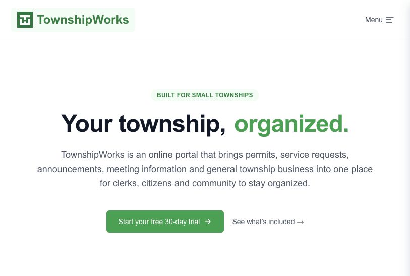 TownshipWorks administrative portal